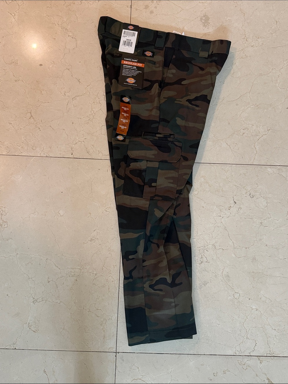 Dickies Men's Camouflage Cargo Pants - Olive/Black